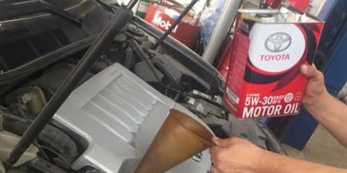 Расчет стоимости замены масла в ДВС Toyota Highlander 